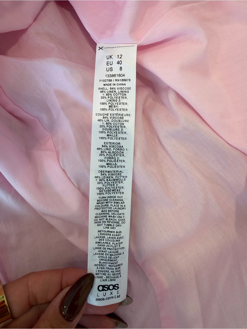 ASOS Pink Layered Ruffle Dress - Picture 5 of 6